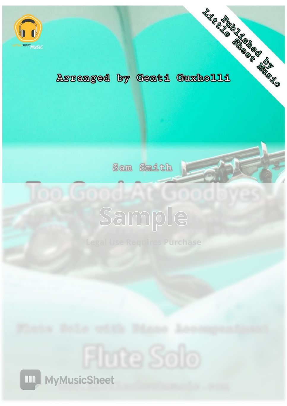 Sam Smith - Too Good At Goodbyes (Flute Solo with Piano Accompaniment) by Genti Guxholli