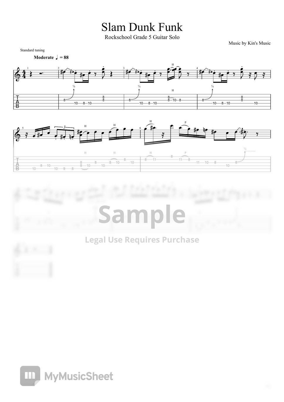 rockschool-slam-dunk-funk-guitar-grade-5-guitar-solo-sheets-by-kin-s