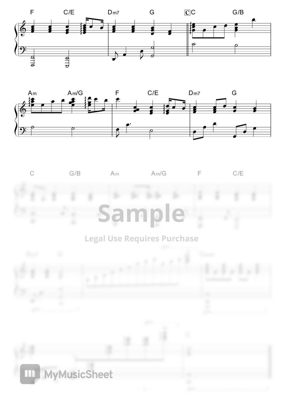 X JAPAN - ENDLESS RAIN (short ver.) 楽譜 by piano*score