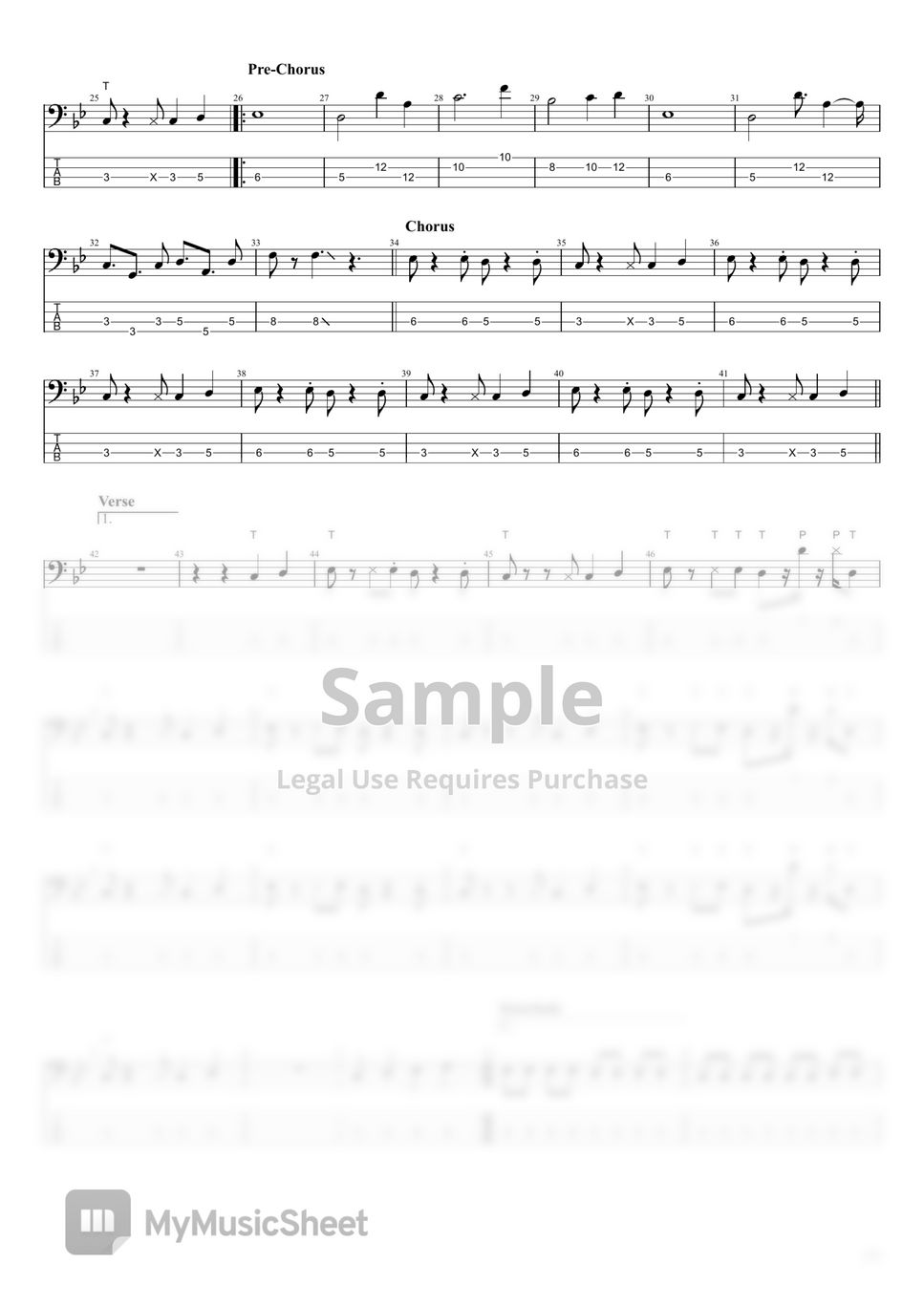 lucky-kilimanjaro-burning-friday-night-slap-bass-tab-1staff-by