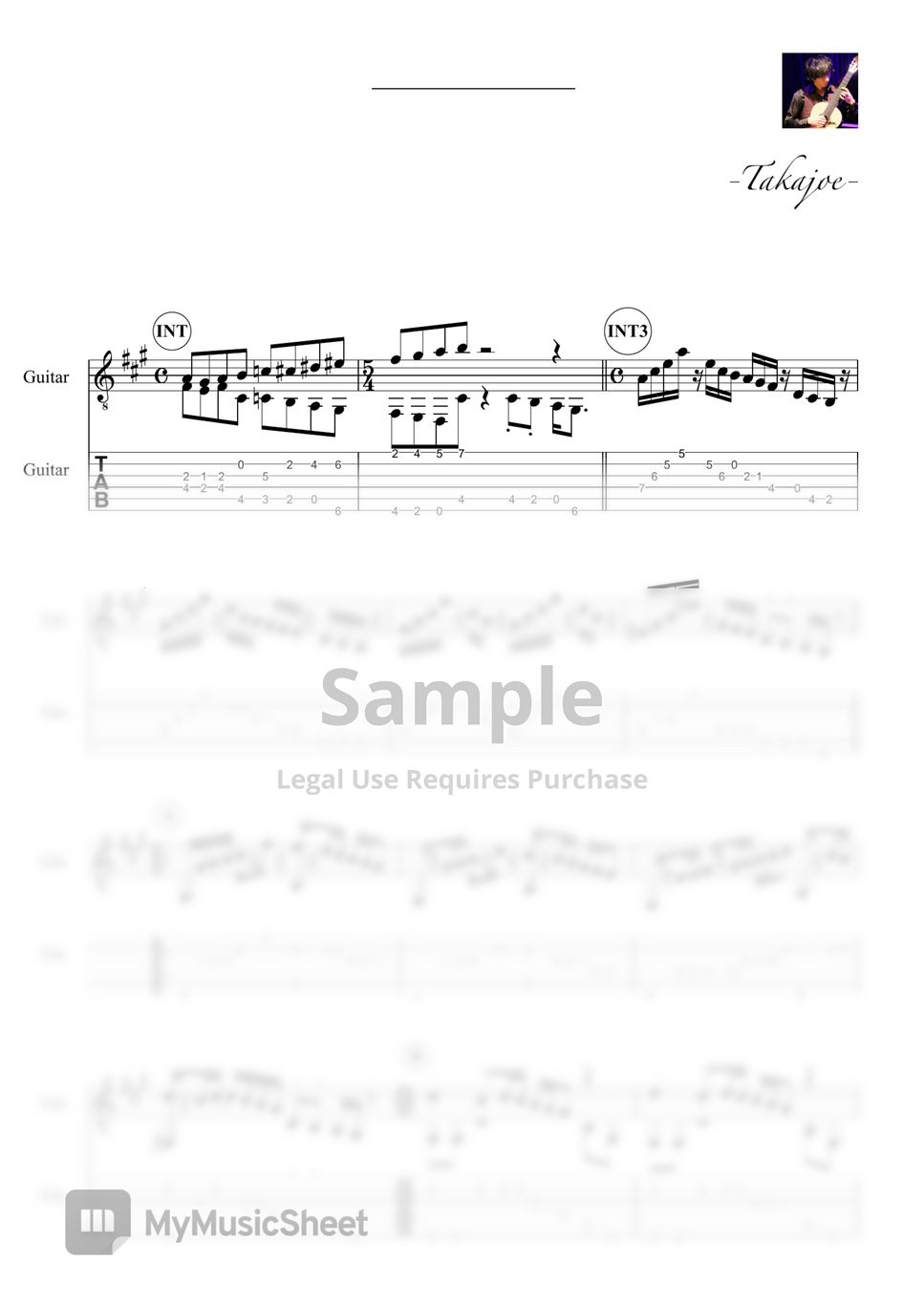 kenshi-yonezu-pop-song-tab-1staff-by-takajoe