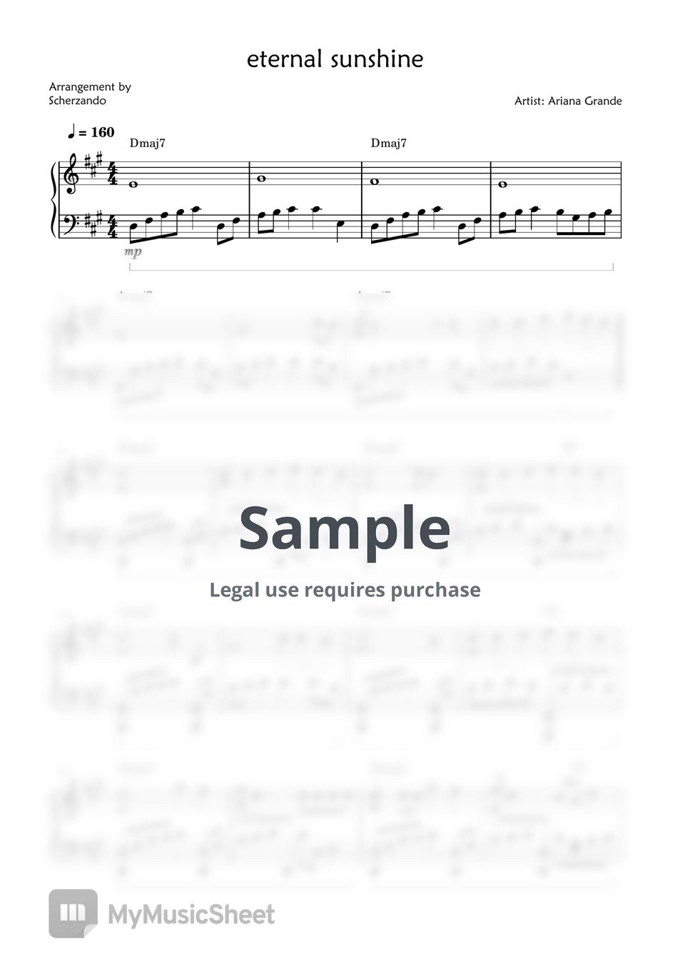 Ariana Grande - eternal sunshine (Piano Arrangement) by Scherzando