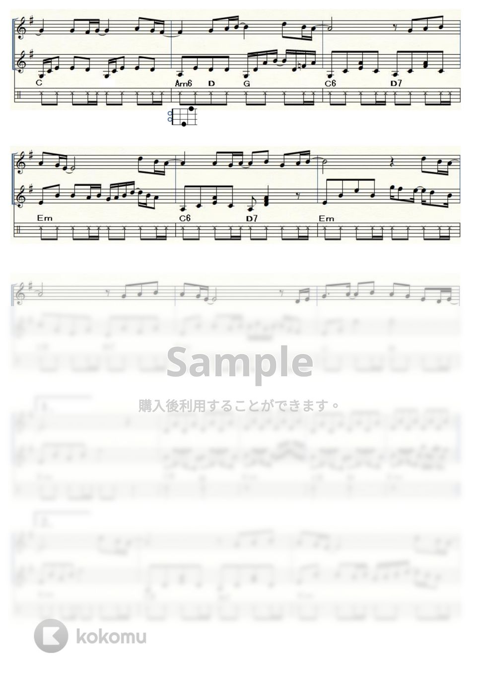 松任谷由実 - 春よ、来い (ウクレレ三重奏/上級) by ukulelepapa