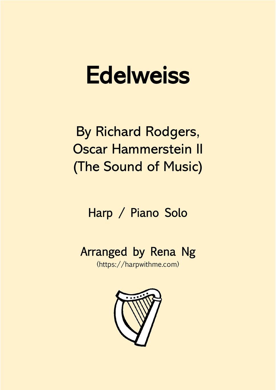 The Sound of Music - Edelweiss (Harp / Piano Solo) - Intermediate by Harp With Me