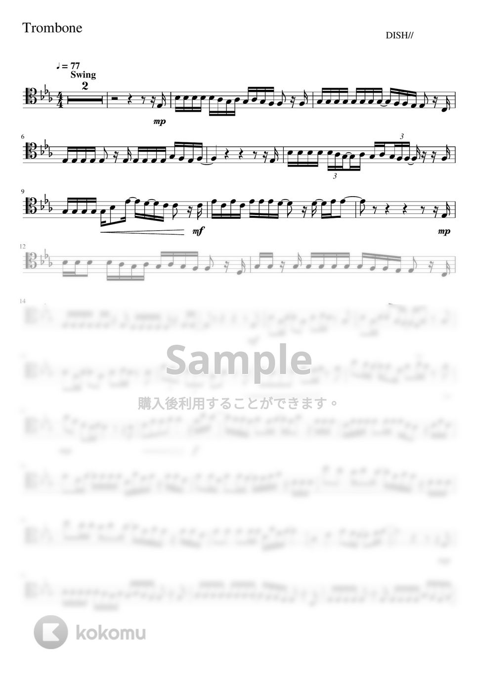北村匠海(DISH//) - 猫 (-Trombone Solo- 原キー 作曲：あいみょん) by Creampuff