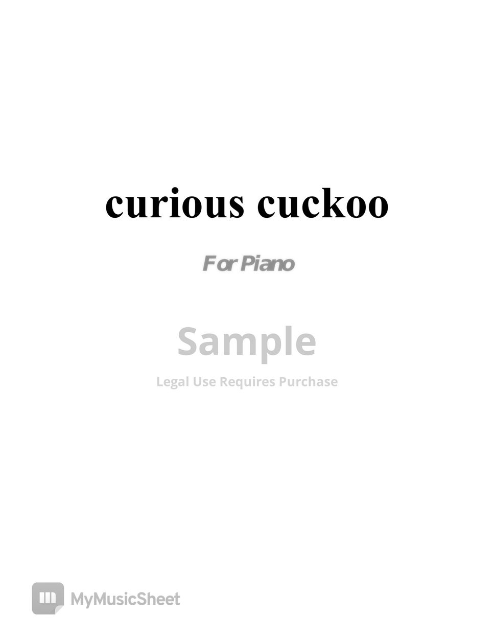 Heeyoung Yang - curious cuckoo for piano (Sae Taryeong)