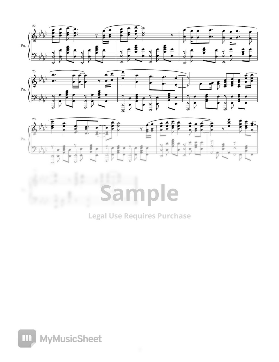 [anime sheet music] - LOST SONG ED TEARS ECHO