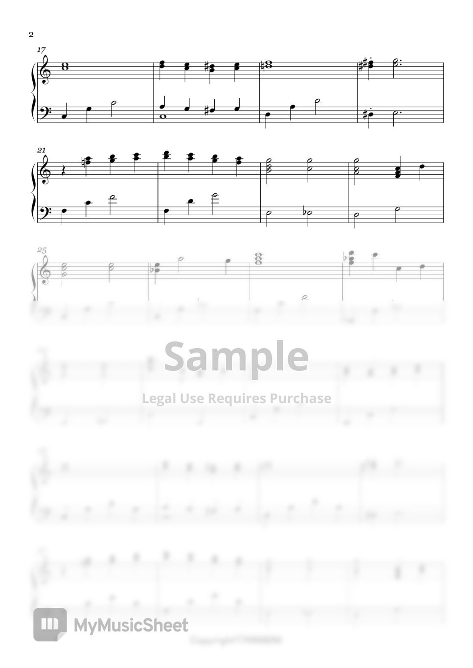 Bing Crosby - White Christmas (화이트 크리스마스) (Easy Version) Sheet by MINIBINI