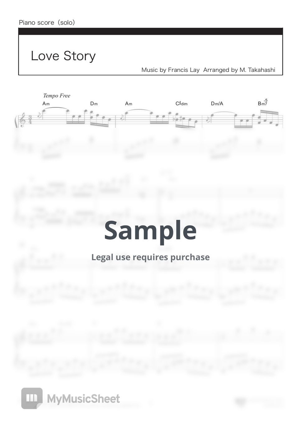 sheet music love story francis lai        
        <figure class=