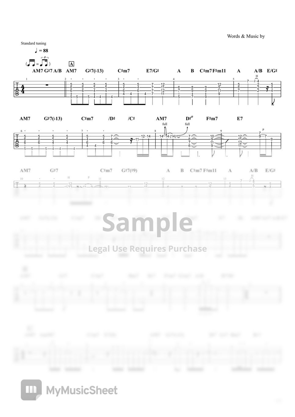 Gen Hoshino - comedy (Guitar tabs) by Yoppi