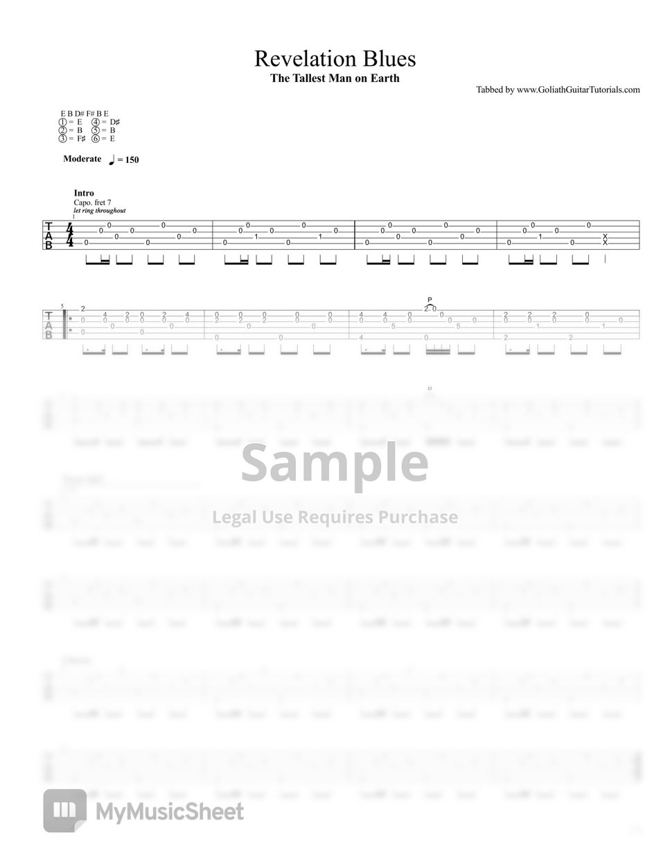 Revelation Song sheet music for guitar solo (chords) (PDF)