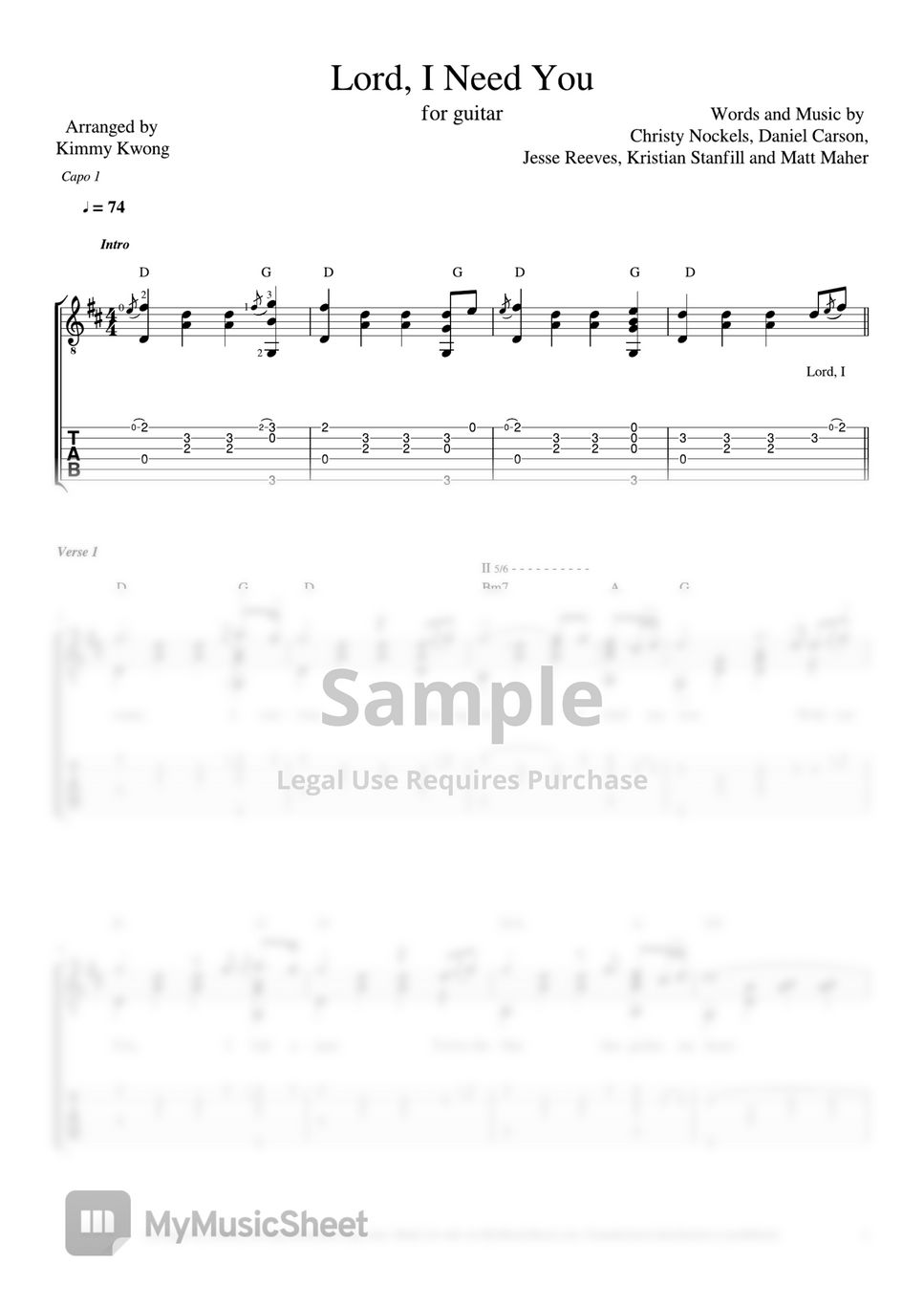 matt-maher-lord-i-need-you-fingerstyle-guitar-tab-by