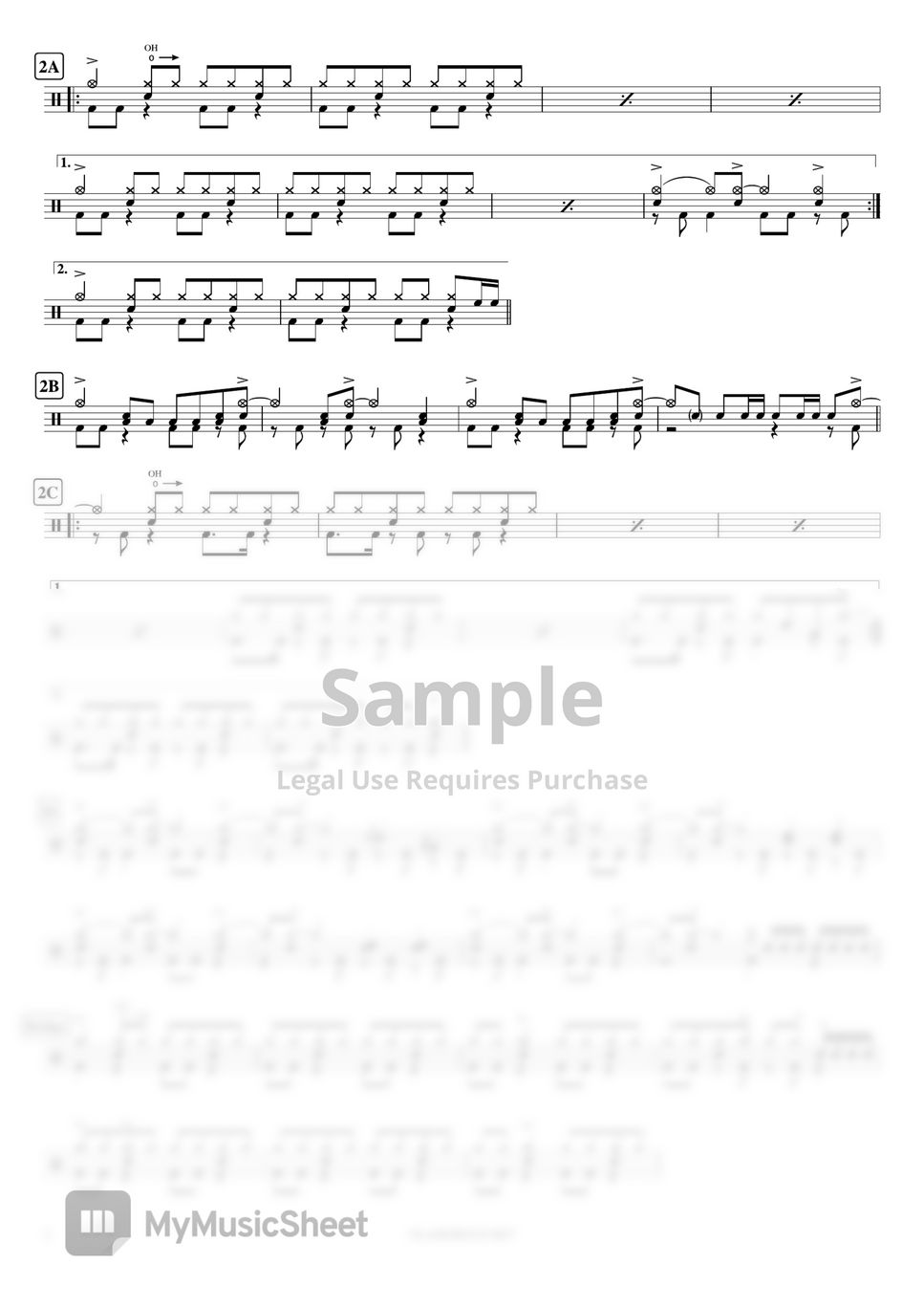 NANA starring MIKA NAKASHIMA - GLAMOROUS SKY (movie「NANA -ナナ-」OP theme) by Cookai's J-pop Drum sheet music!!!