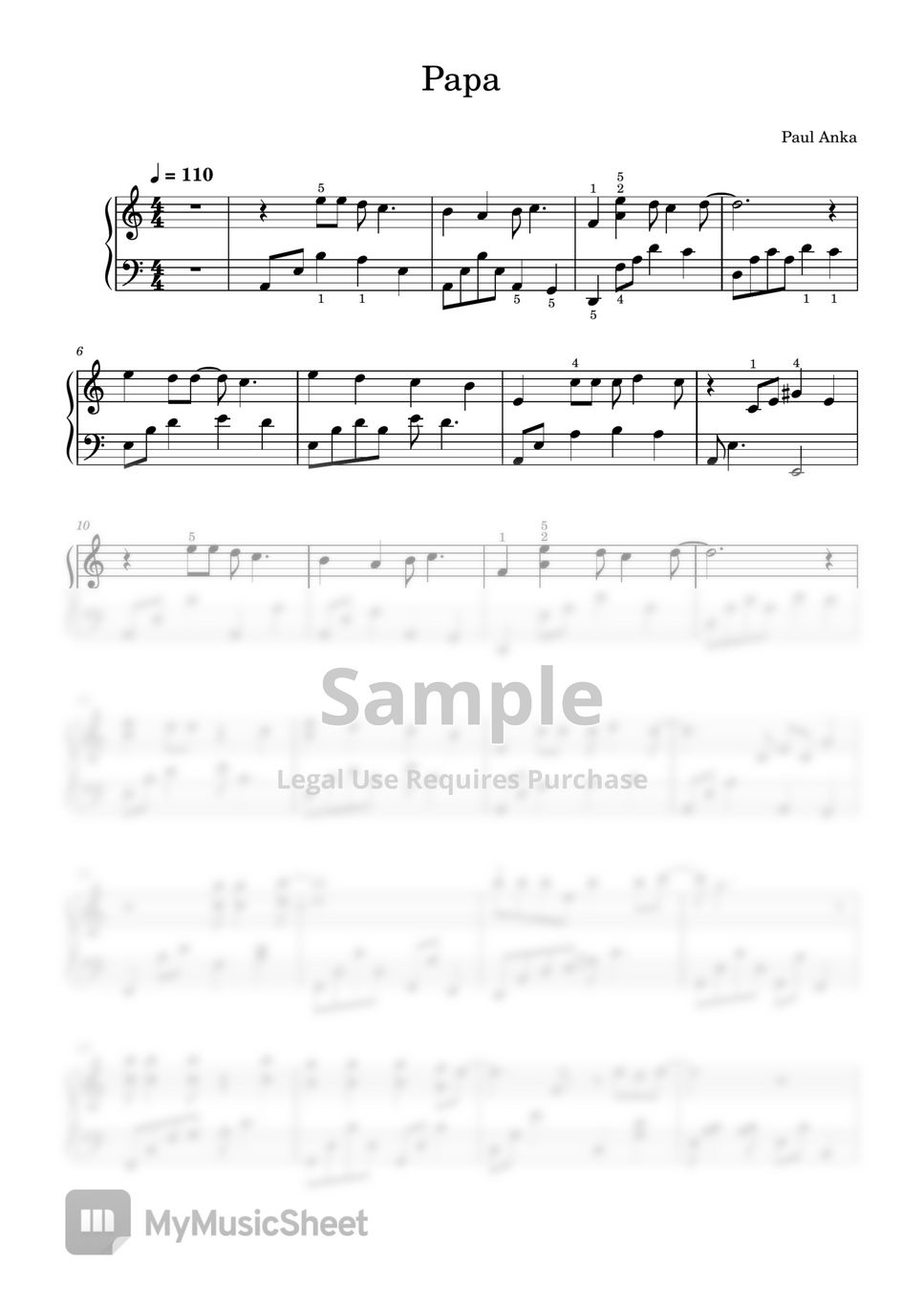 paul-anka-papa-easy-piano-sheets-by-sangheart-play