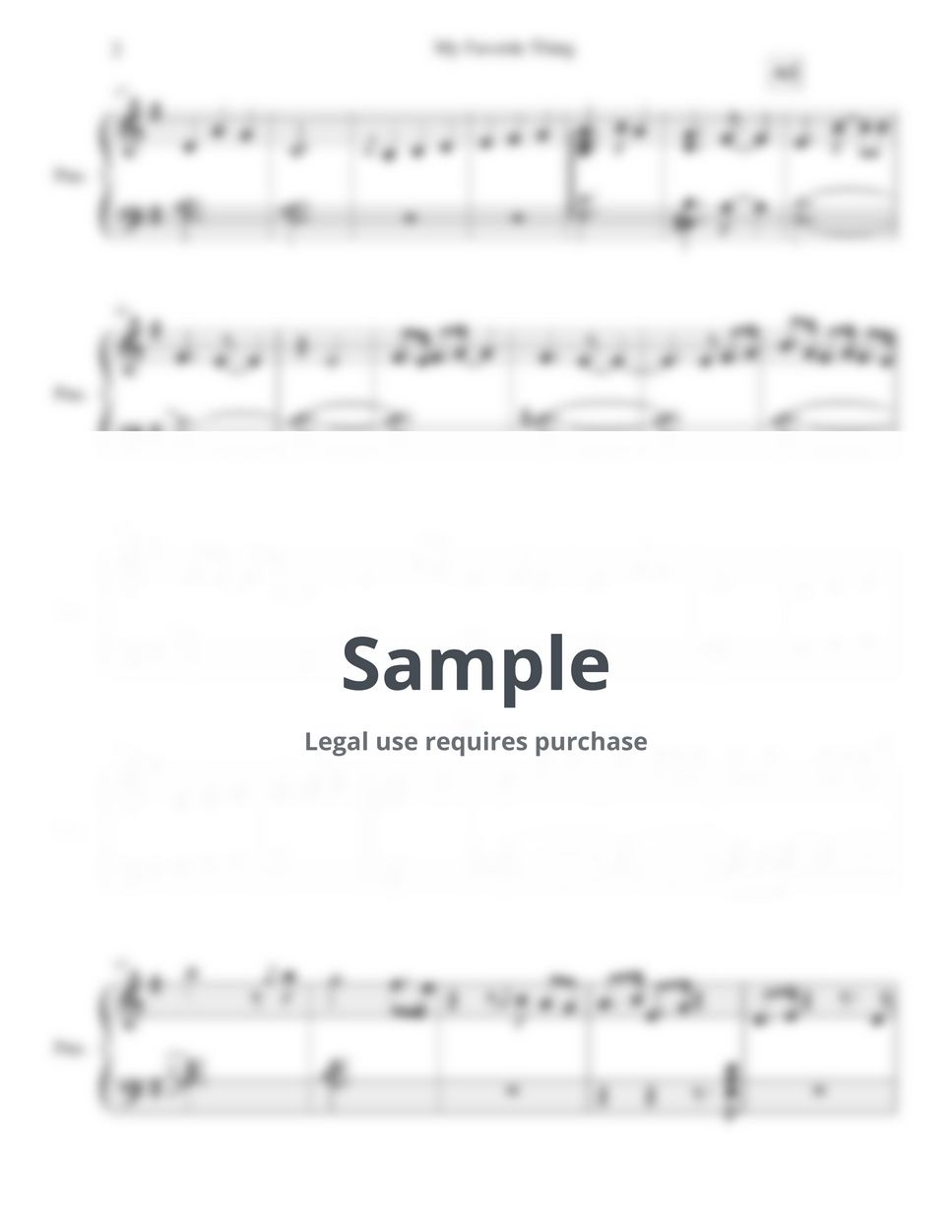 My Favorite Things Piano Free