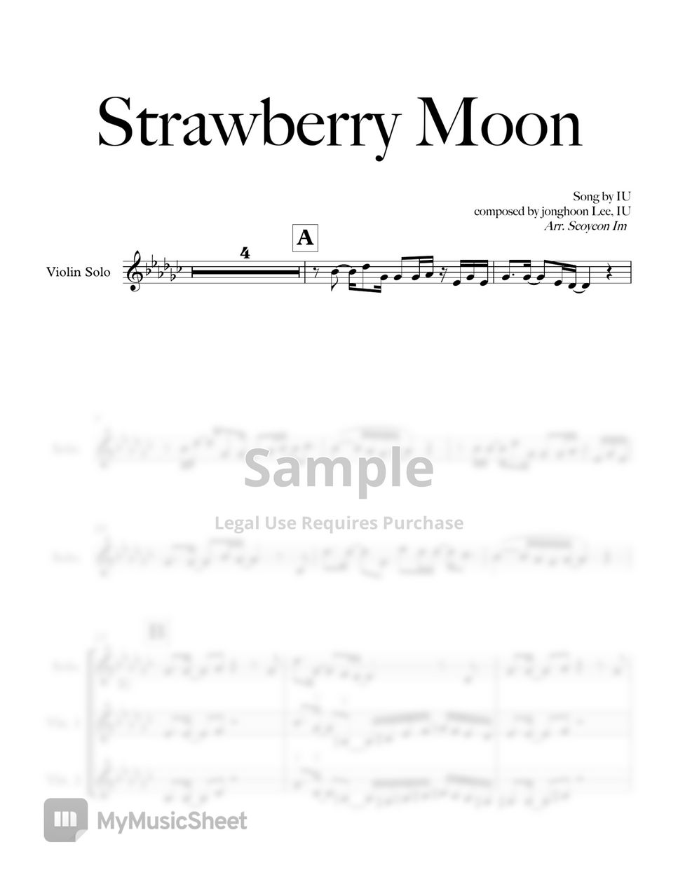 IU - Strawberry Moon (Violin & Strings) by V.OLIN