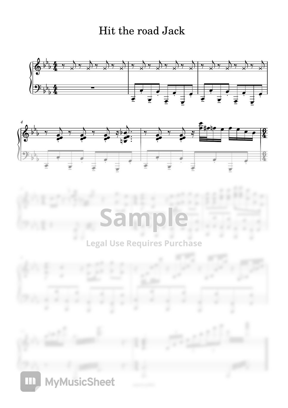 Ray Charles - Hit The Road Jack Sheet Music by merry001