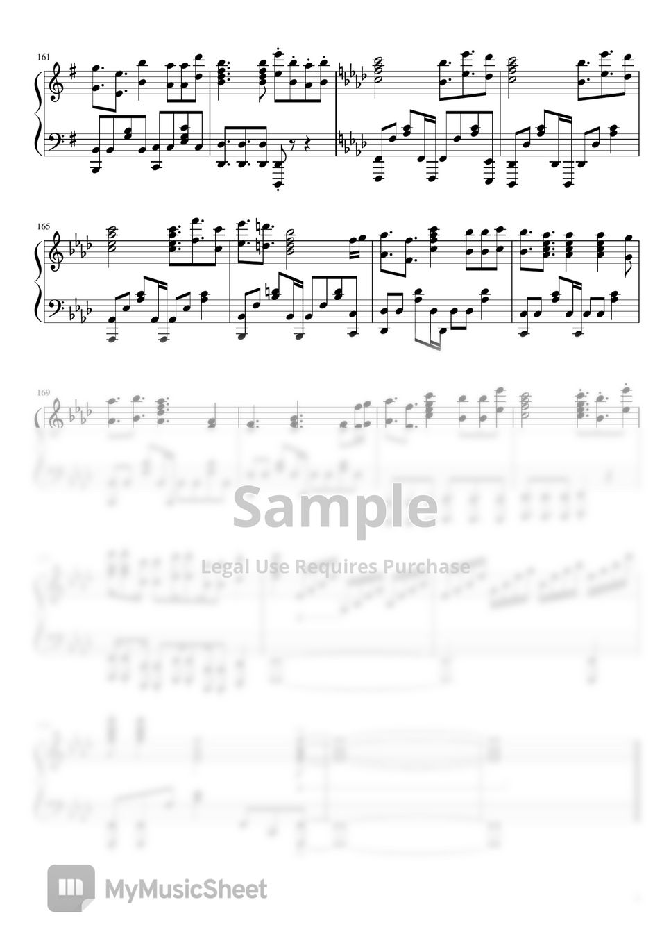 Domestic Na Kanojo OP – Fonzi M Sheet music for Piano (Solo)