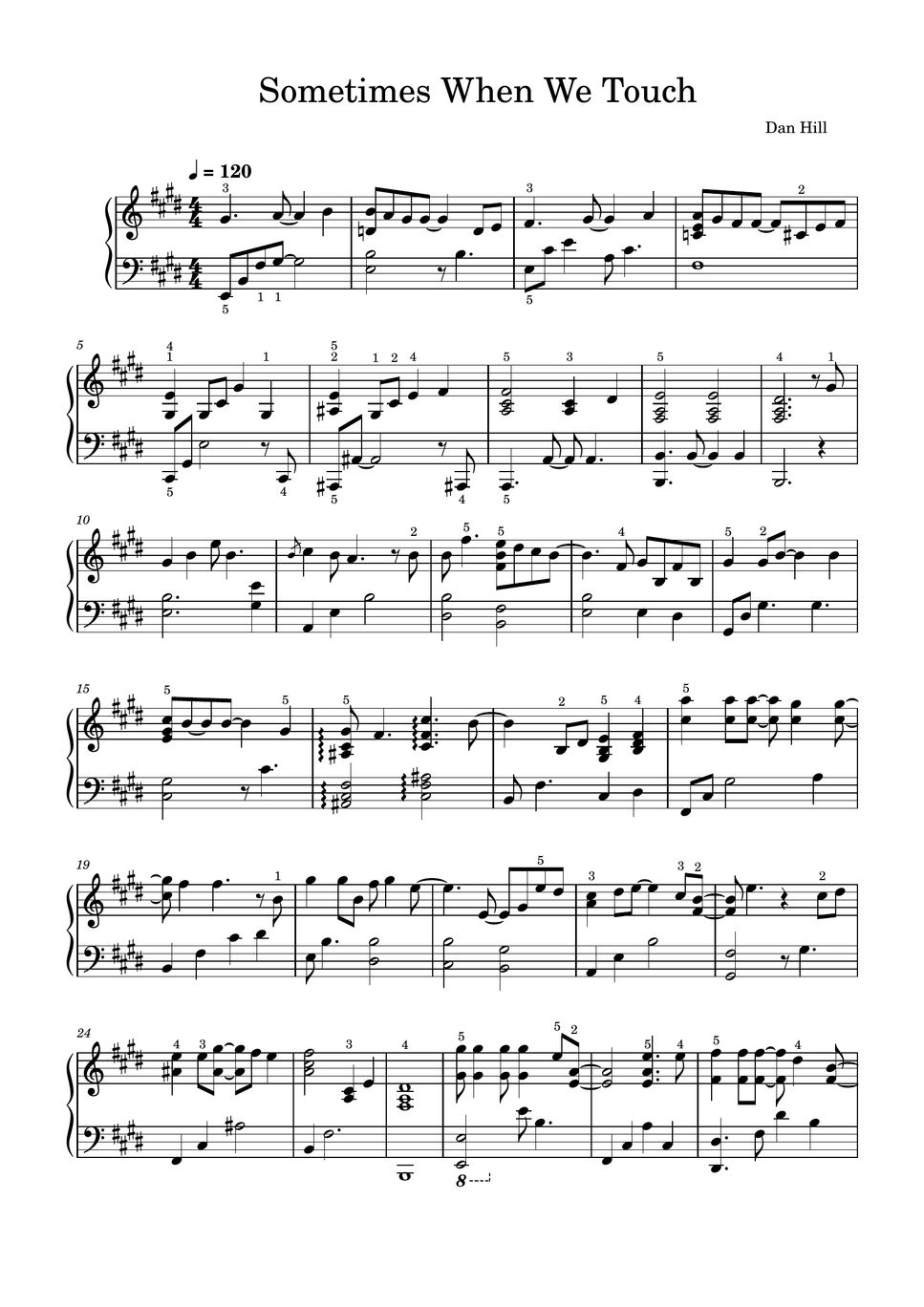 Dan hill sometimes when we touch sheets by sangheart play