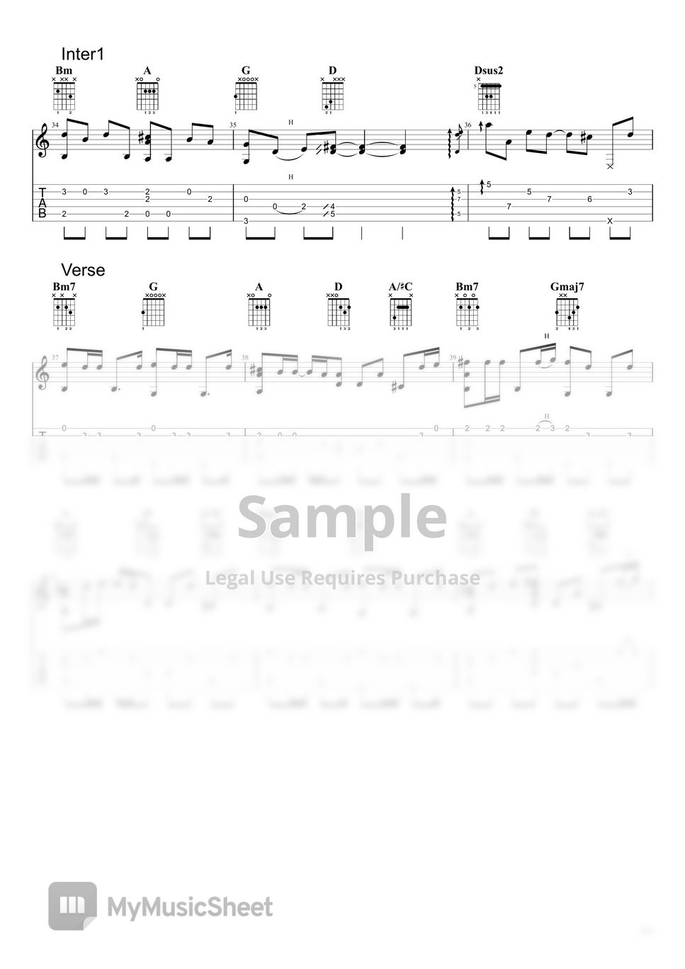 Fingerstyle Guitar 誌 The Line - Arcane League Of Legends Fingerstyle Guitar Tab