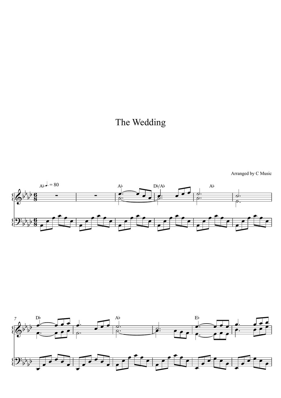 Julie Rogers The Wedding Sheet By C Music 4361