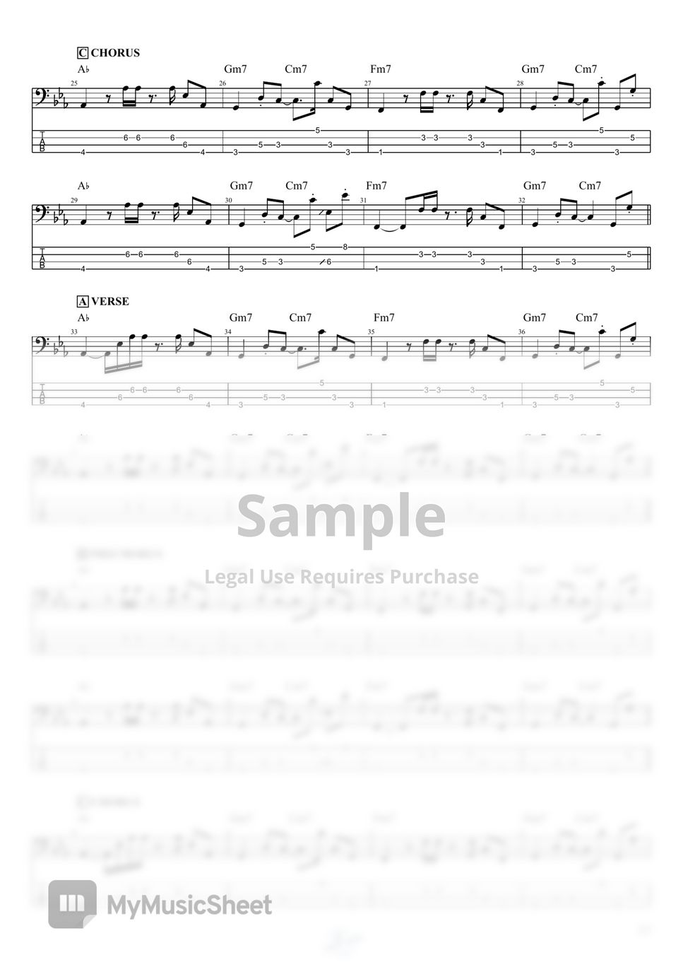 The weekend out of time bass tab by sweet bass