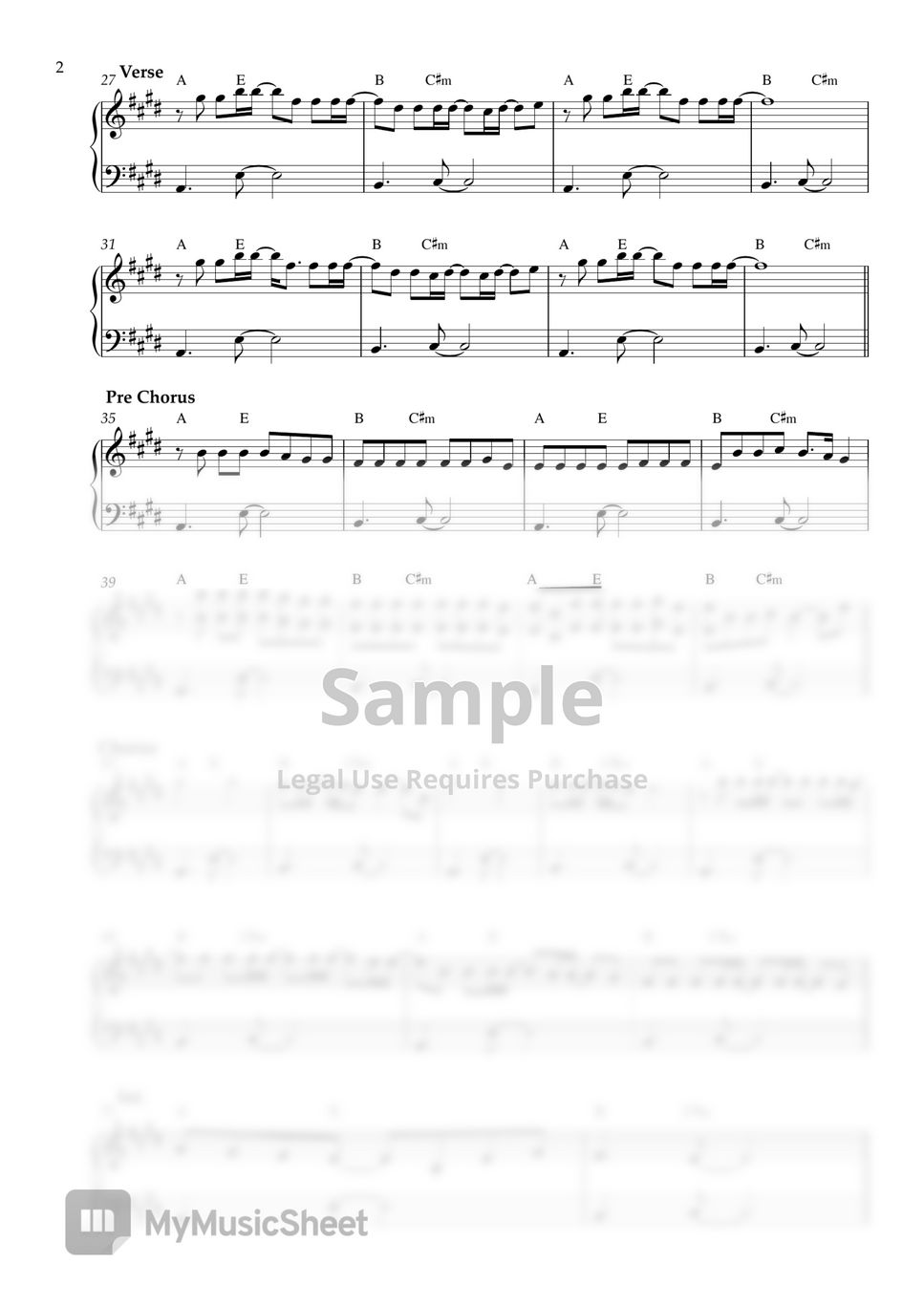 Taylor Swift - Anti-Hero (EASY PIANO SHEET) by Pianella Piano