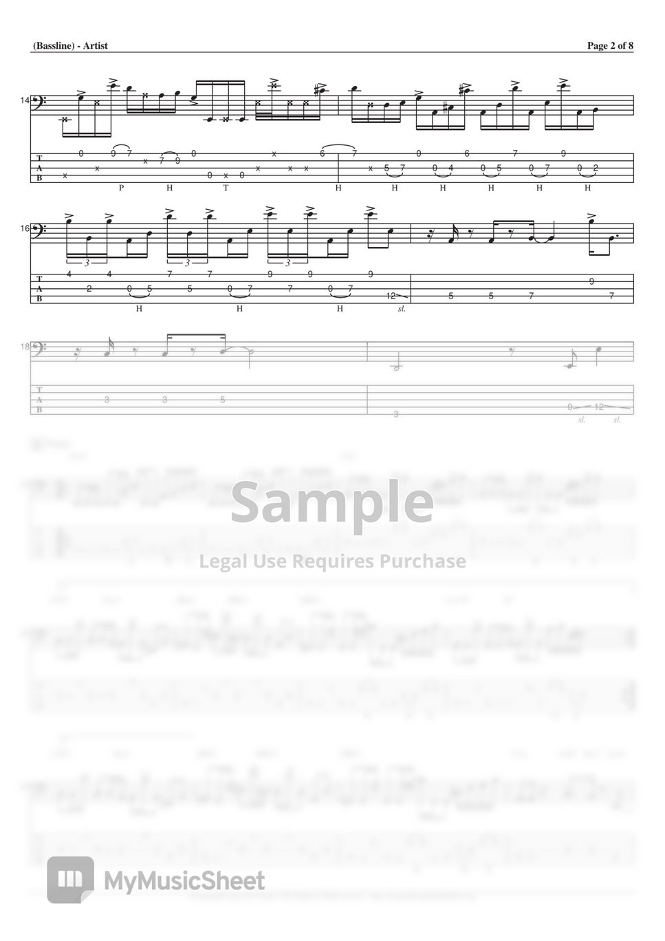 T-SQUARE - Explorer (Bass tab 5-strings) by T's bass score
