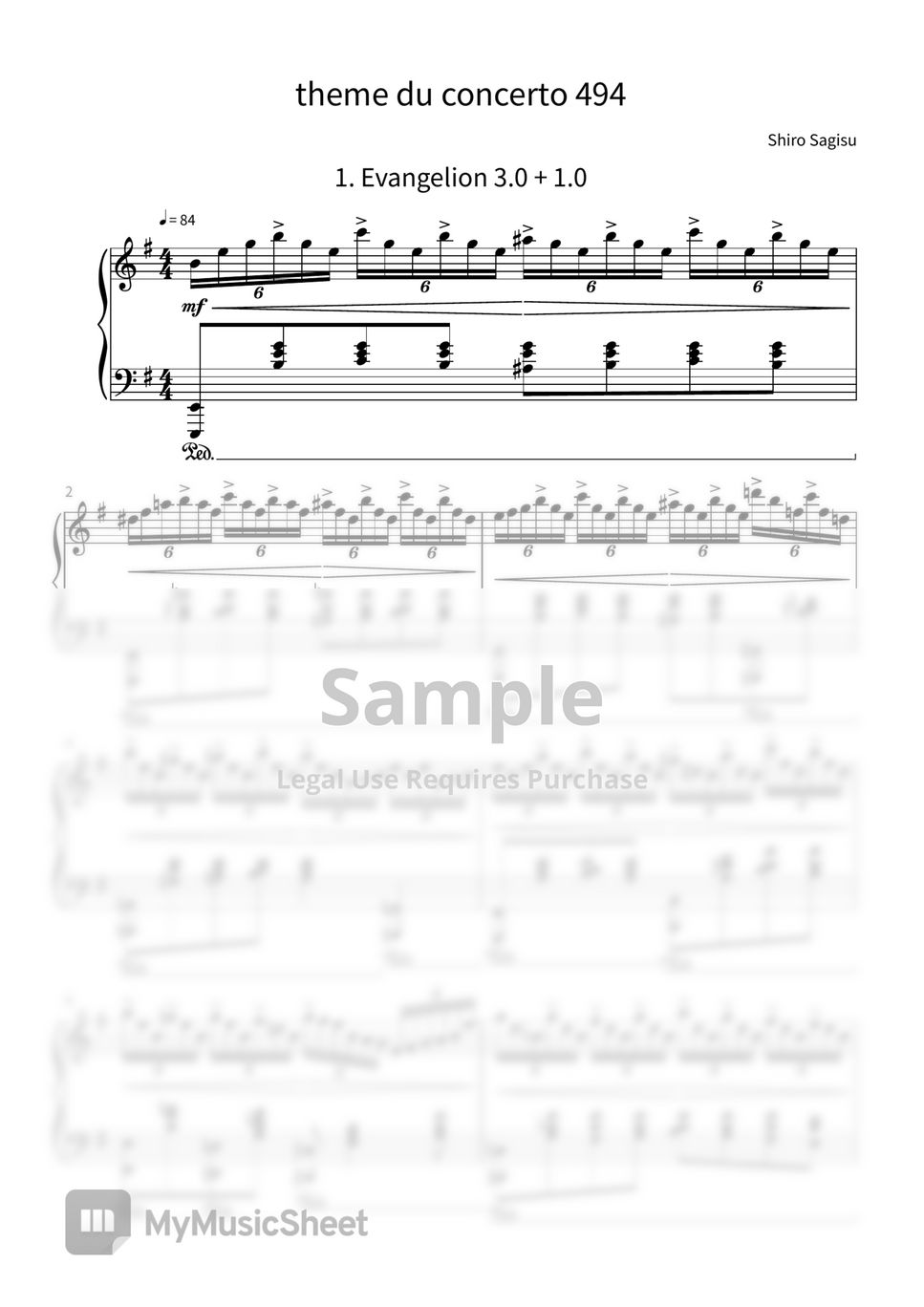 【EVANGELION: 3.0+1.0】 - theme du concerto 494 ; piano solo by Yu_OBC wind