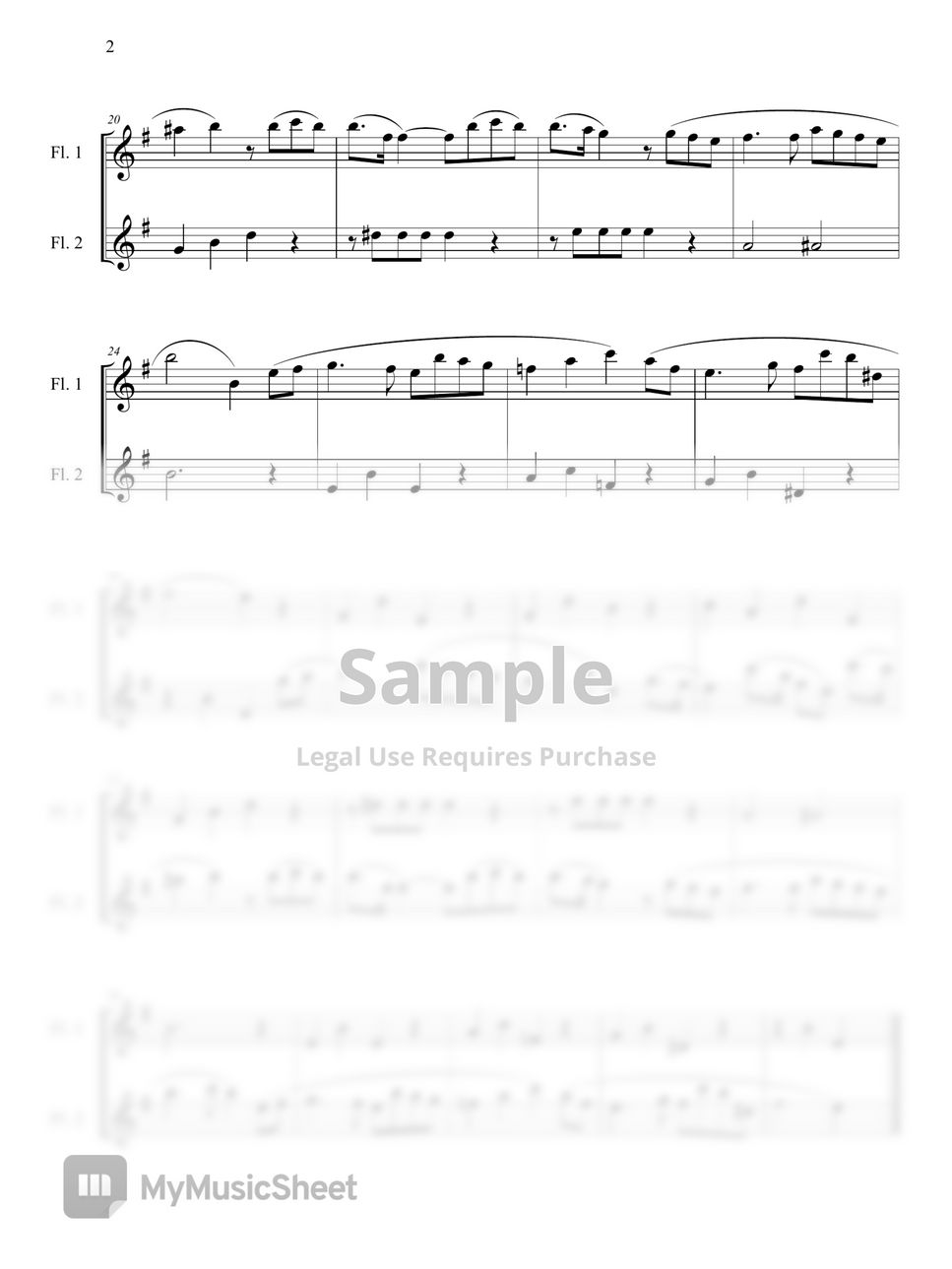 N. Paganini - Violin Sonata Op.3 No.6 (플룻 듀엣, 파가니니 바이올린 소나타, Flute Duet) (플룻 듀엣) by 바론아트