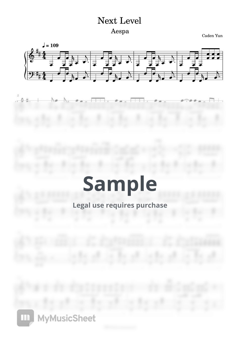 Aespa next level sheets by caden yun
