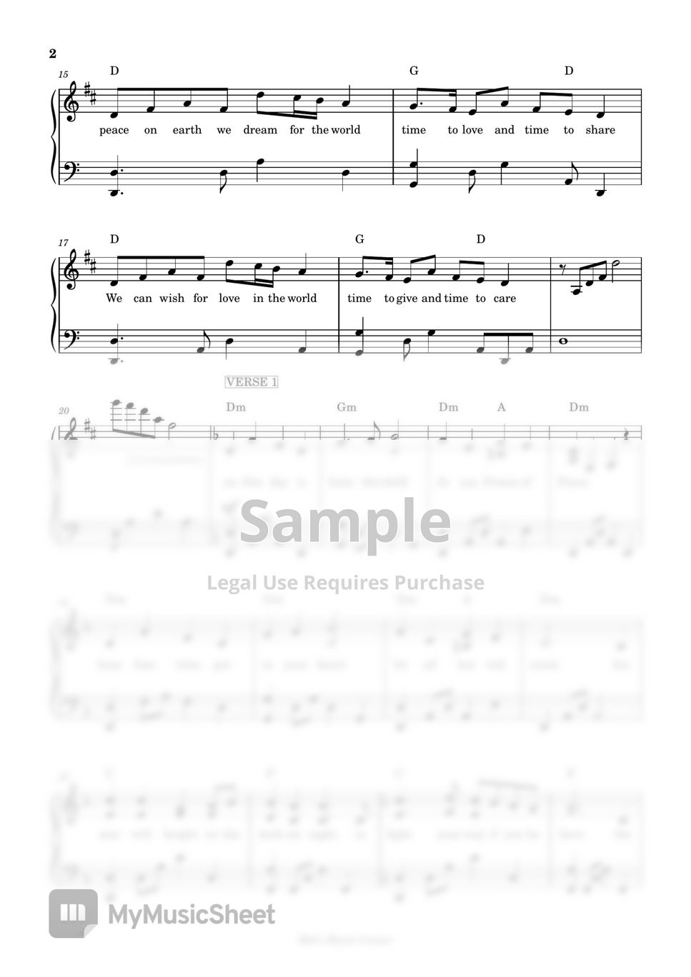 Jose Mari Chan - A Wish on Christmas Night (piano sheet music) by Mel's Music Corner