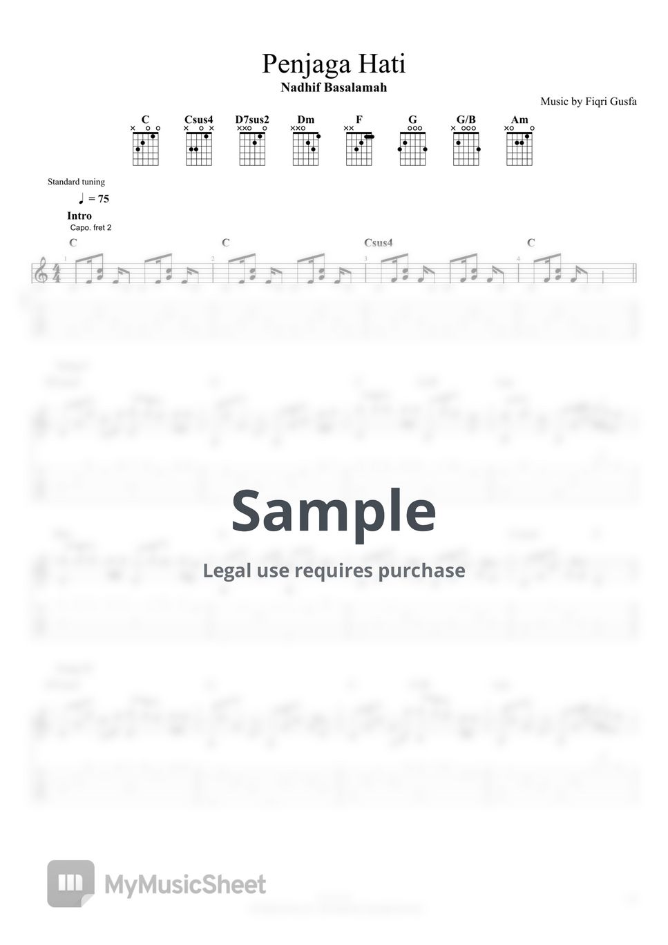 Nadhif Basalamah - Penjaga Hati Tab + 1staff By Fiqri Gusfa