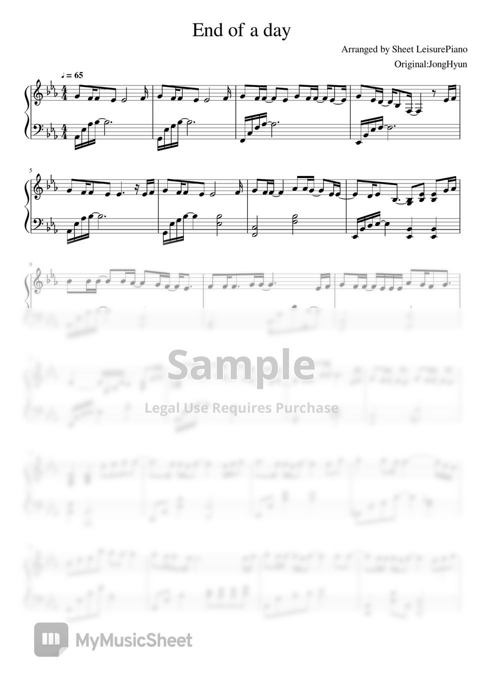 jonghyun-end-of-a-day-by-leisure-piano-sheets-yt