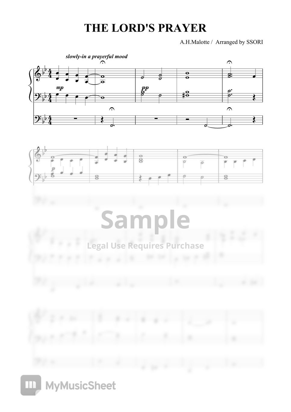 A.H.Malotte - 주기도문송  The Lord's Prayer (organ prelude 오르간연주곡,전주곡) by SSORI