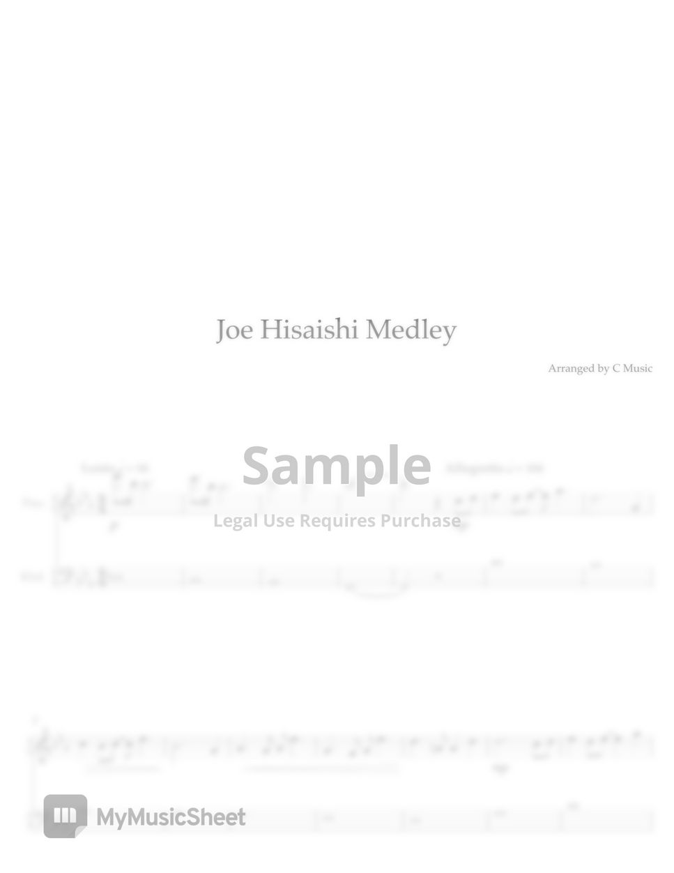Joe Hisaishi - Joe Hisaishi Medley (Easy) by C Music