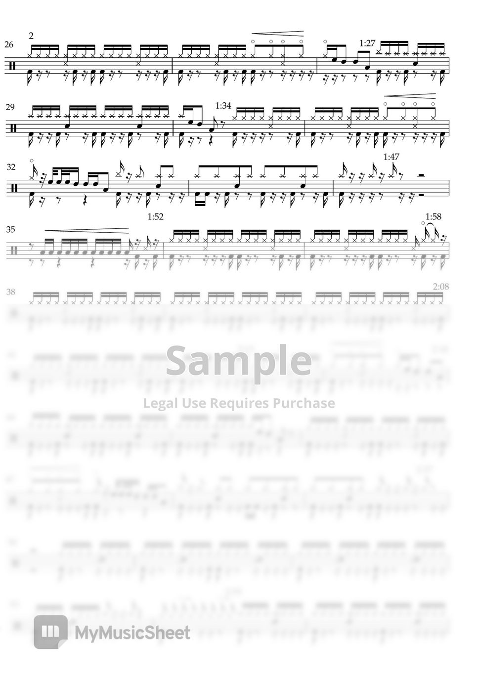 Christopher Cross Sailing (DRUM Score) Sheets by WooJin Jung