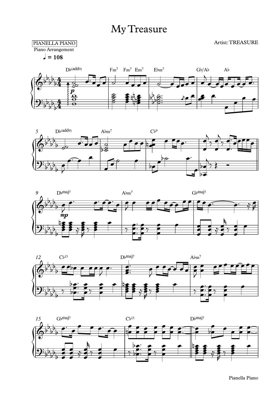 treasure-my-treasure-piano-sheet-sheet-by-pianella-piano
