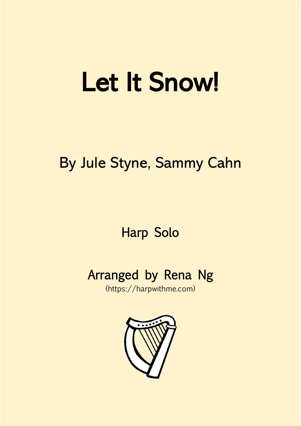 Dean Martin - Let It Snow! (Harp Solo) - Intermediate by Harp With Me