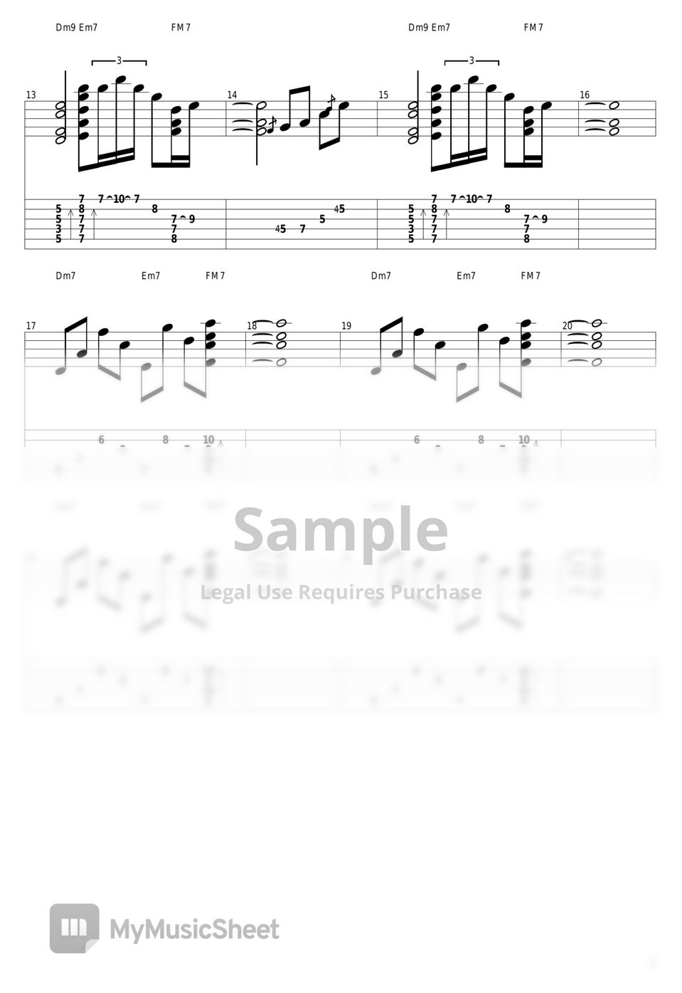 SZA Snooze Tab + pontuação de linha única by guitar cover with tab