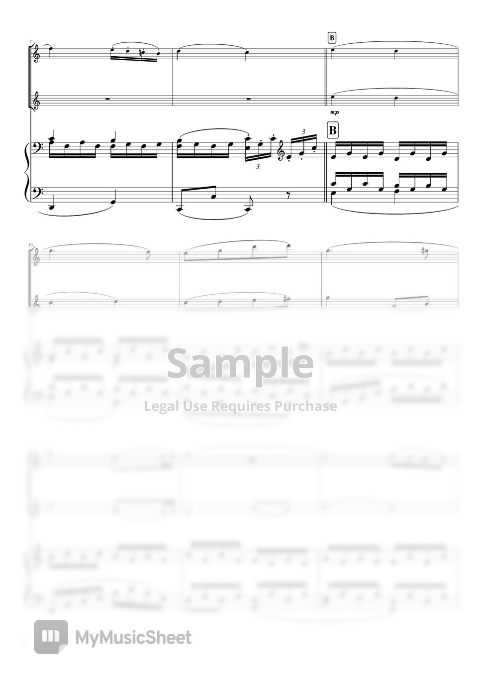 L.v.Beethoven - Piano Sonata No. 8 2nd Movement (C・Piano trio / flute, violin)) by pfkaori