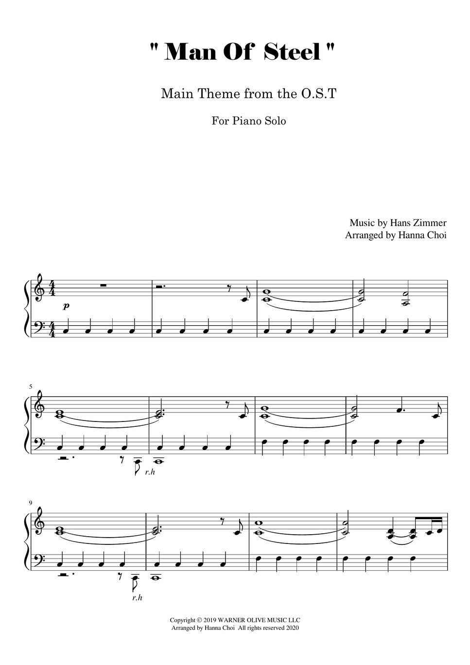 Man of Steel: Piano Book: Hans Zimmer