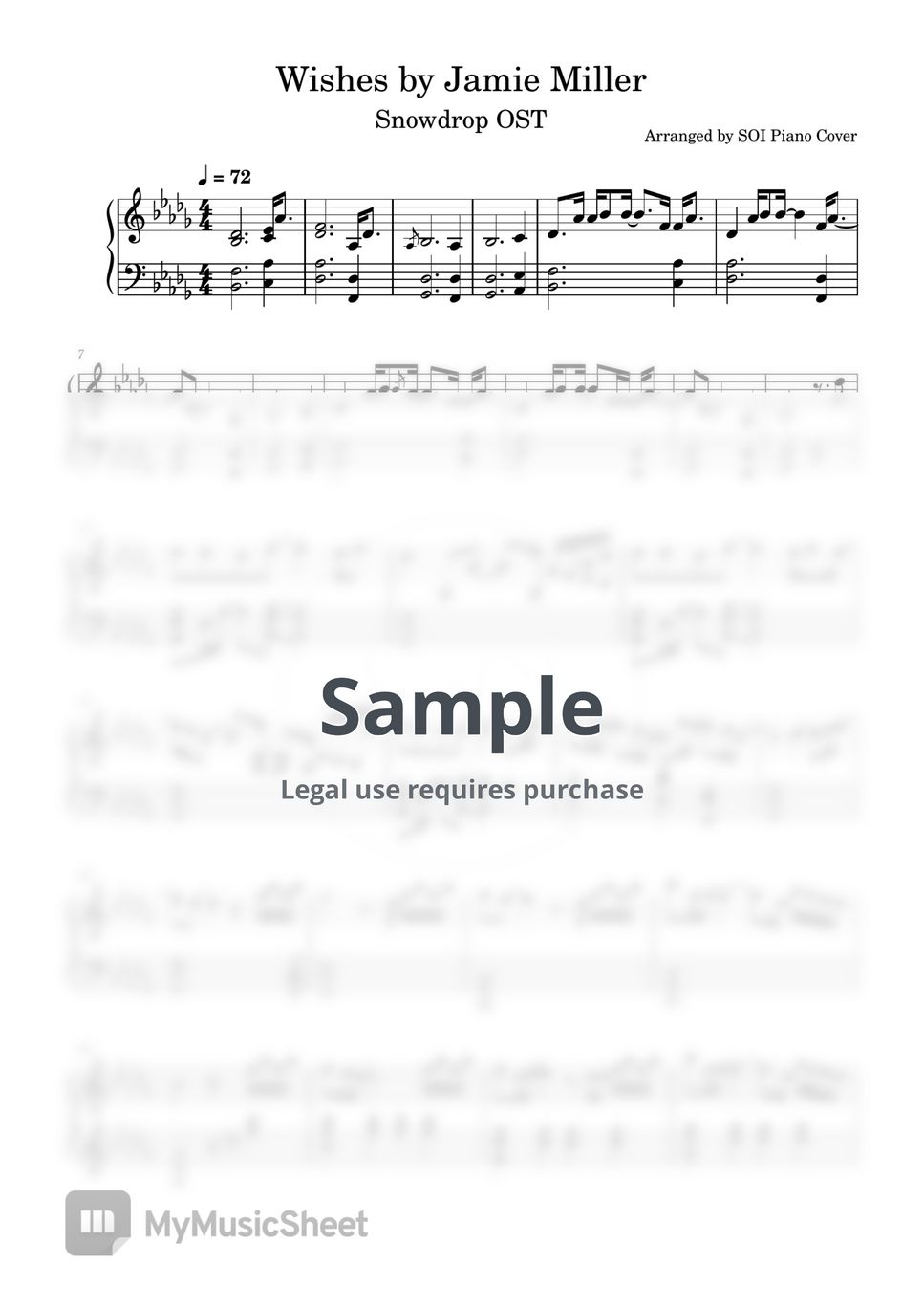 [Snowdrop OST] Jamie Miller - Wishes (Solo Piano) by SOI Piano Cover