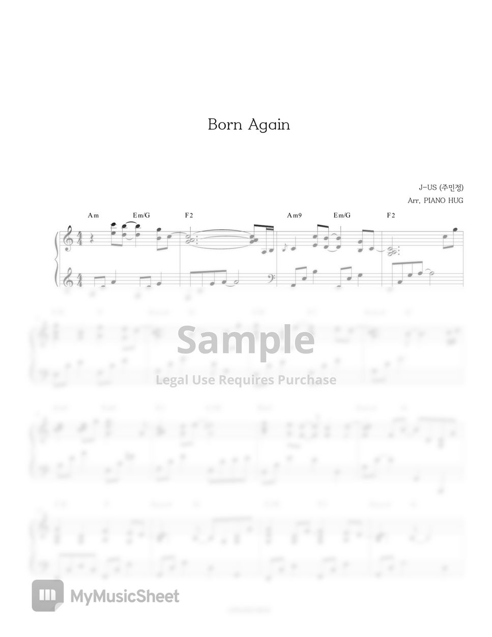 J-US (제이어스) - Born Again by Piano Hug