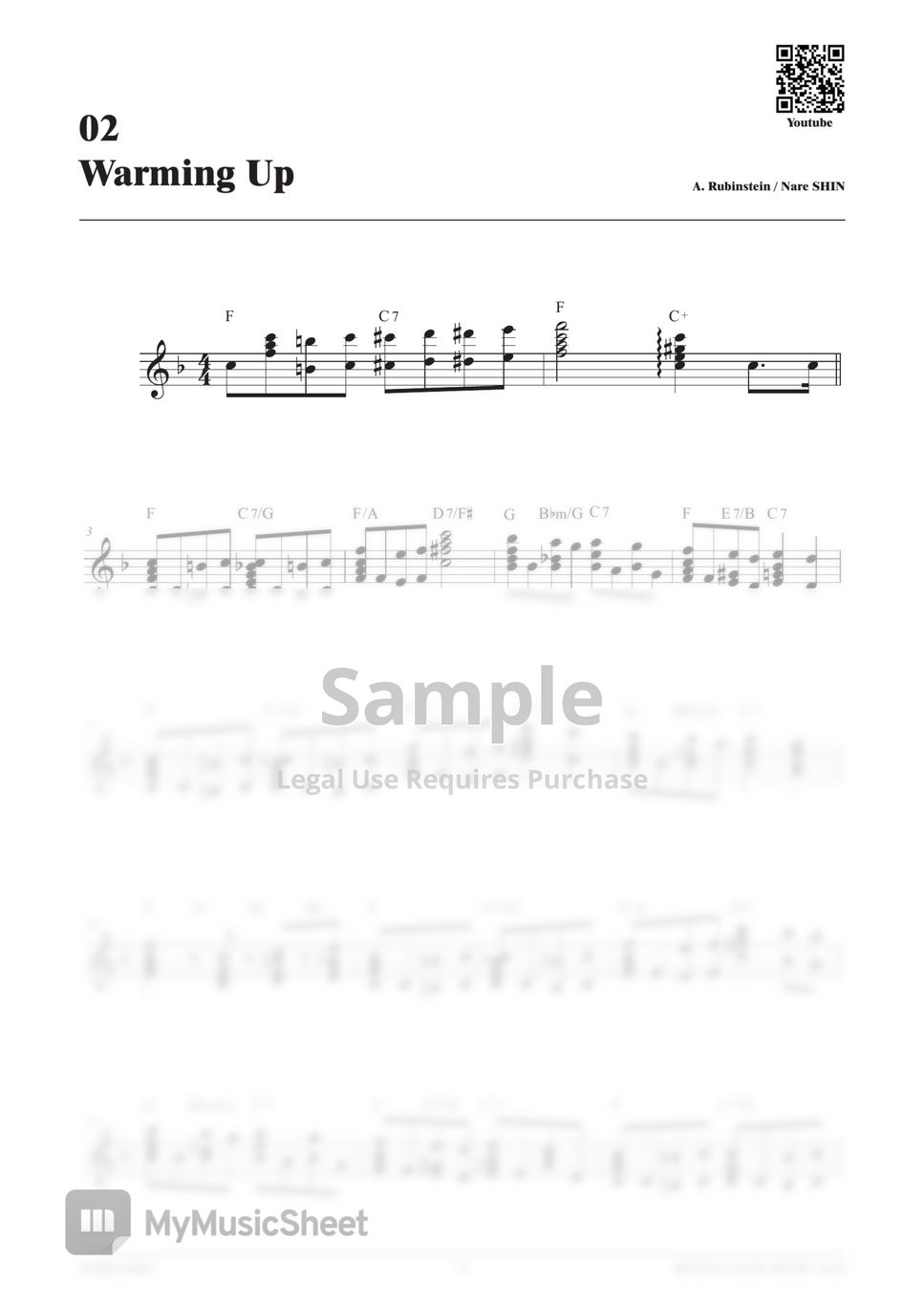 A. Rubinstein Warming Up_vol.2 (Ballet Class Music) Sheets by 신나래