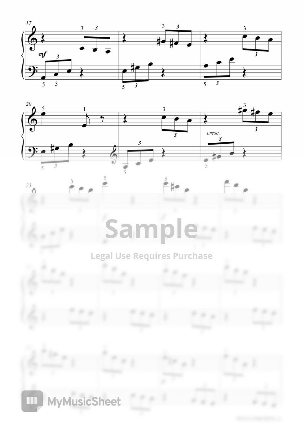 베르코비치 - 파가니니 주제에 의한 변주곡 (쉬운 악보) by 상상피아노