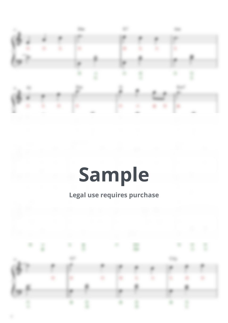 Howl's Moving Castle OST - Merry Go Round of Life (easy note sheet) by 피치아르