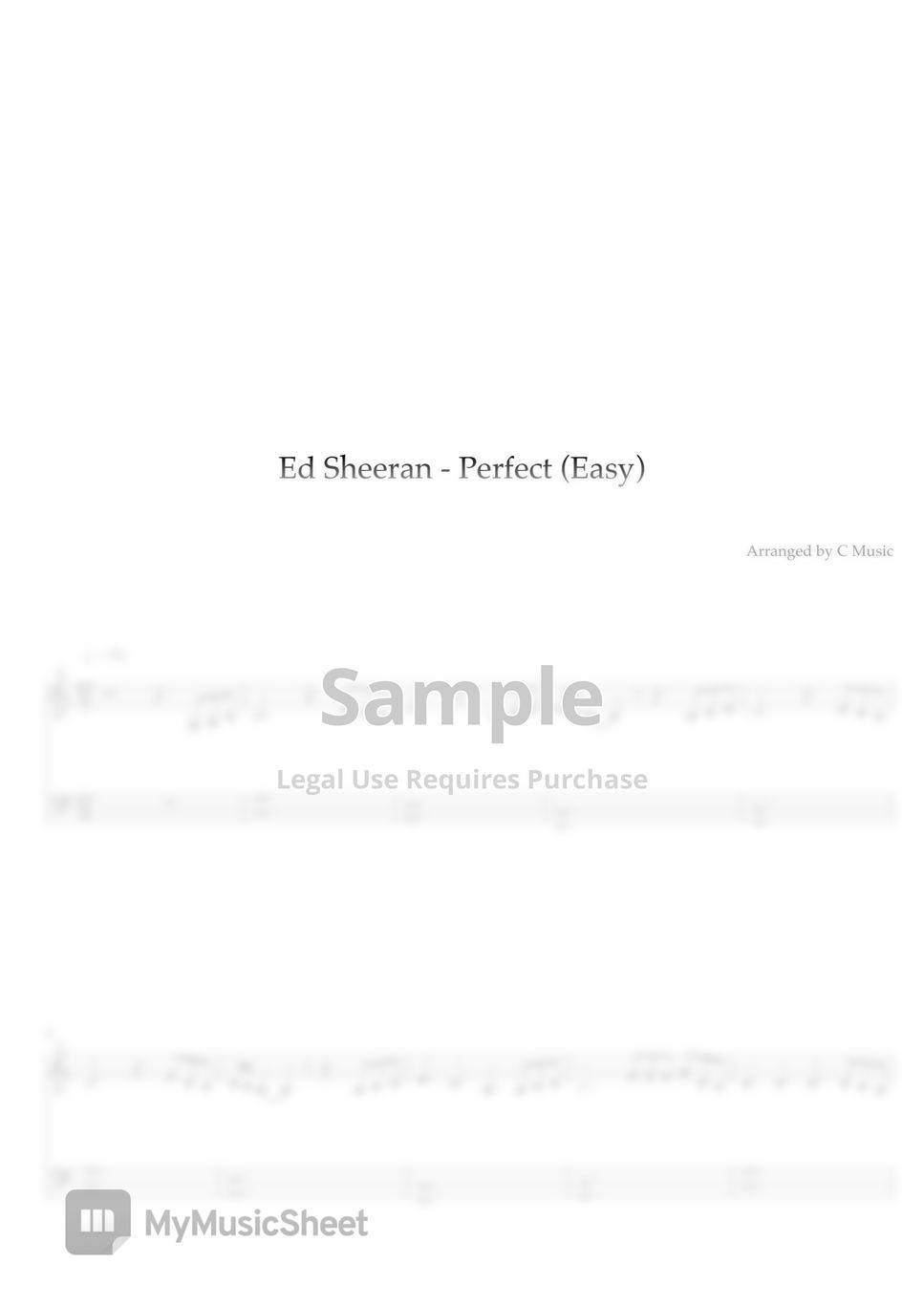 Ed Sheeran - Perfect (Easy) by C Music