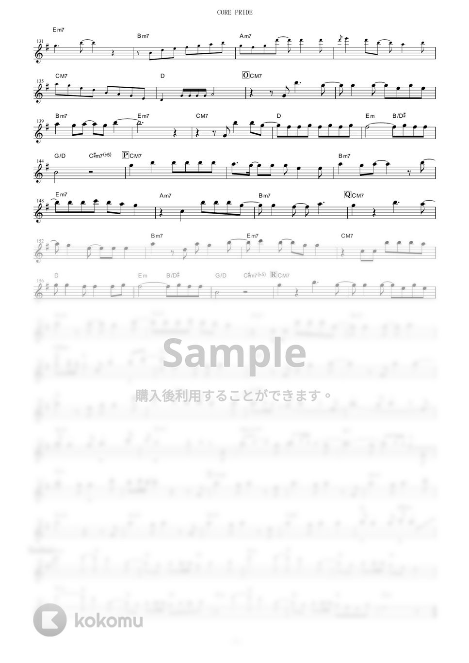 UVERworld - CORE PRIDE (『青の祓魔師』 / in Bb) 楽譜 by muta-sax