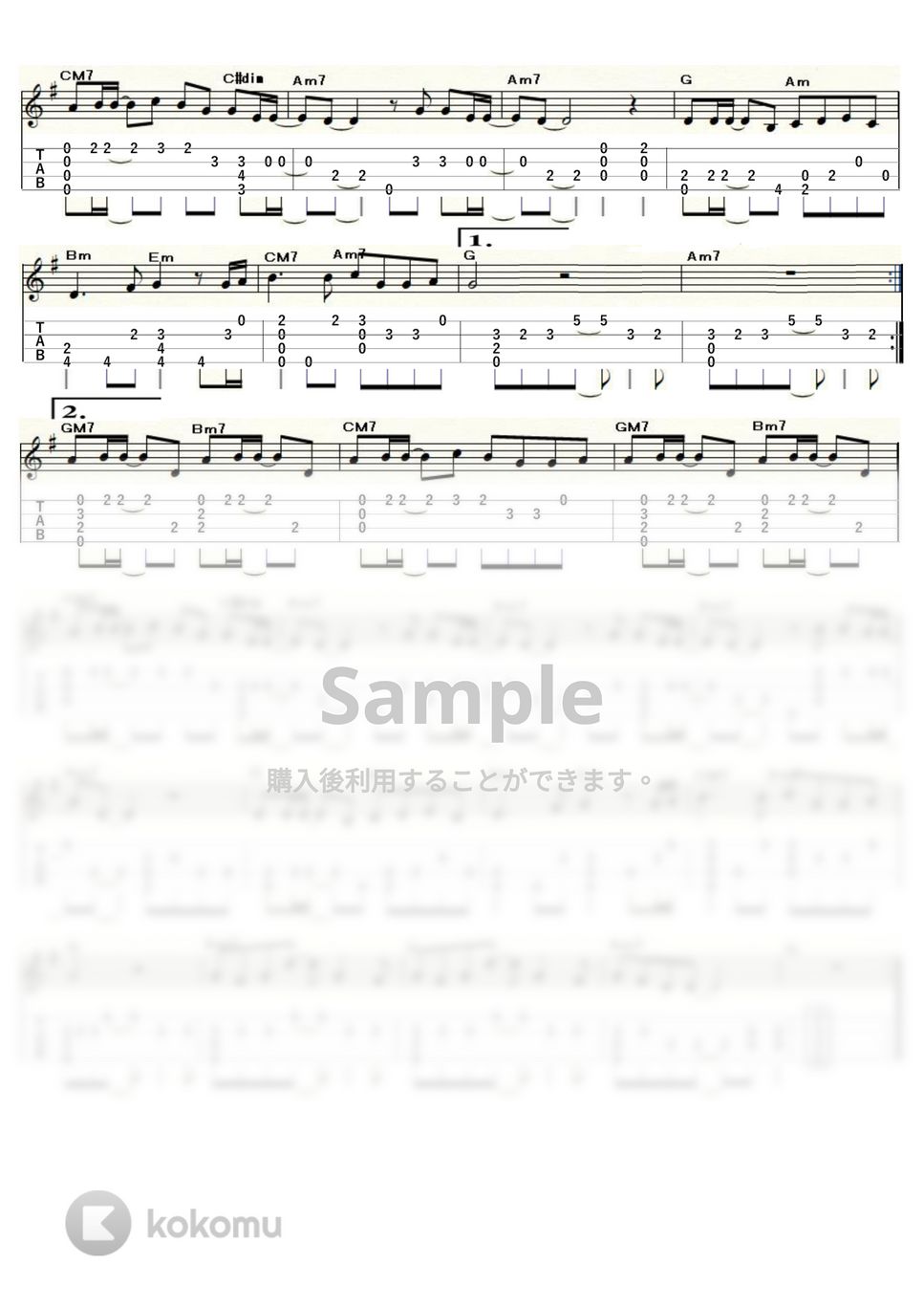 松田聖子 - 赤いスイートピー (ｳｸﾚﾚｿﾛ / Low-G / 中級) by ukulelepapa